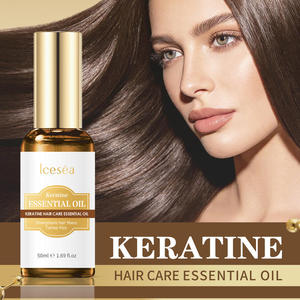 Huile Essentielle Capillaire à la Kératine Icesea 50ml Anti-Frisottis Fortifiante Réparatrice Cheveux Abîmés Vente en Gros OEM - Product Image 1