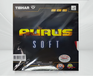 Caoutchouc de tennis de table TIBHAR AURUS SOFT, picots brillants, non collant, pour attaque rapide et topspin, léger, choix pour le backhand. - Product Image 1