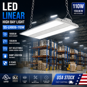 ไฟไฮเบย์2ft 5000K Smd2835 110W 200W 300W 400W ไฟ LED 3ดวงปรับได้พร้อม DLC UL ETL - Product Image 1