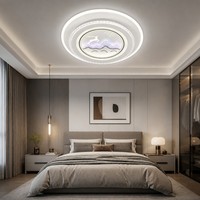 Plafonnier LED rond anti-scintillement motif cerf porte-bonheur, 3 couleurs réglables, économie d'énergie, CRI élevé pour personnes âgées, scellé, longue durée de vie
