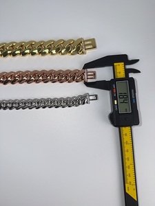 Cadena Cubana Miami, Estilo Hip Hop, Gruesa, en Oro, Plata y Oro Rosa, 14/16/22MM - Product Image 4