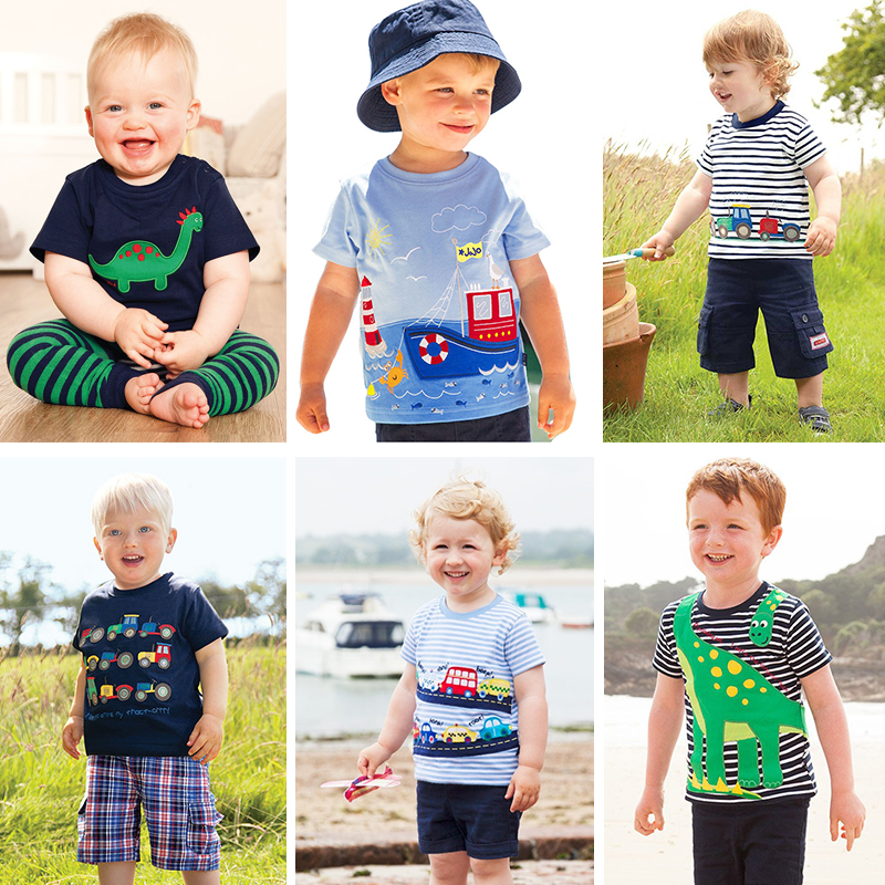 Summer Cartoon Clothes Baby Boy T Shirt Kids Tshirt Cotton Children Boys Shirts