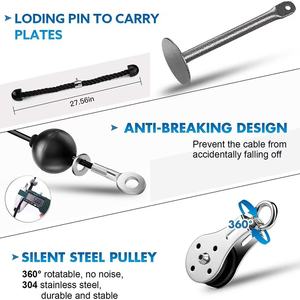 Durable Home Fitness Pull-down Training <b>Sets</b> Multifunctional <b>Lift</b> <b>Weighted</b> Pulley System Cable Machine with Adjustable Cable - Product Image 4