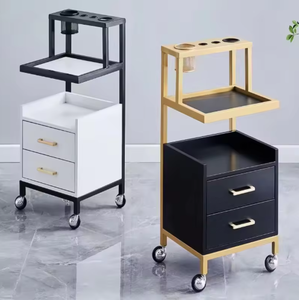 Chariot de Salon de Beauté à Roulettes en Métal, Chariot de Rangement en Acier Inoxydable - Product Image 3