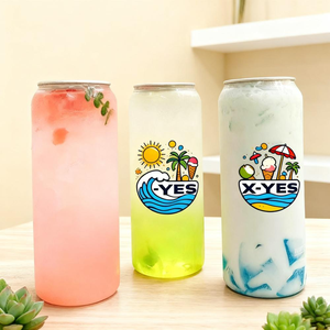 Biểu Tượng Tùy Chỉnh Pet Nước Trái Cây 300Ml/500Ml/650Ml Kéo Vòng Đồ Uống Có Thể Rõ Ràng Nhựa Lon Cho Nước Soda Nước Trái Cây Kem Bao Bì - Product Image 2