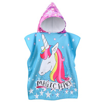 Serviette de bain pour enfants Cape à capuche Cape peignoir natation plage absorbant l'eau séchage rapide serviette de plage Poncho pour enfants