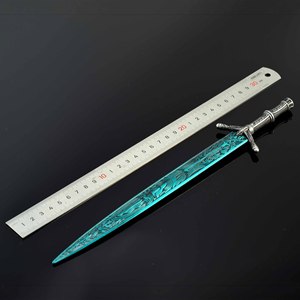 <span class=keywords><strong>Elden</strong></span> <span class=keywords><strong>Ring</strong></span> Holy Moonlight Greatsword, caja de regalo de réplica de aleación de Zinc de Metal completo, juego de decoración de escritorio coleccionable, periférico - Product Image 3