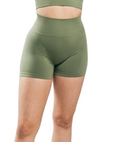 Shorts de sport respirants et solides pour la salle de sport, entraînement, push-up, collants de sport, yoga, femmes, sans couture, taille élastique, taille haute