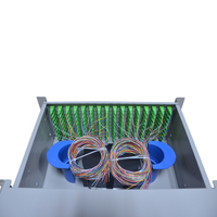 Panel Patch Fiber ODF 19" 1U untuk Rak, 12-96 Port, Dilengkapi Adaptor SC/LC Pigtails SM APC/UPC