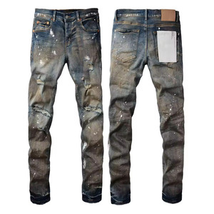 <span class=keywords><strong>Pantaloni</strong></span> da uomo <span class=keywords><strong>strappati</strong></span> in stile Slim Slim Fit di alta qualità stampati da uomo - Product Image 2