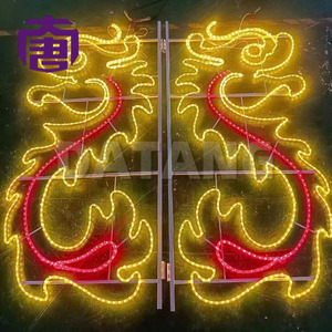 ไฟประดับตกแต่งถนนคริสต์มาสแบบ LED 2 มิติ สำหรับเสาไฟ ตกแต่งวันหยุด ถนนเชิงพาณิชย์ สวนสาธารณะ และจัดแสดงภูมิทัศน์กลางแจ้ง - Product Image 5