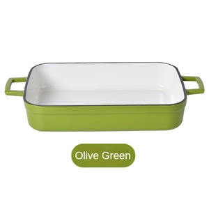 Modern Design Rectangular Cast Iron <strong>Fish</strong> Pan Enamel Metal Frying Pan - Product Image 1