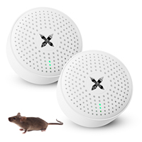 Lot de 4 répulsifs anti-rongeurs à ultrasons X-PEST pour repousser efficacement les insectes, les cafards, les araignées et les fourmis, les moustiques et les souris.