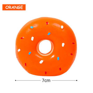 Multi-Colored Cartoon Donut Latex Dog Chew <b>Toy</b> Funny Sound <b>Interactive</b> Safety <b>Pet</b> Playing Squeaky Ring <b>Toys</b> - Product Image 3