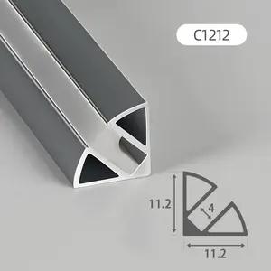 C1212 For Kitchen Cabinet Ceiling Light Strip Alu Perfiles U Shape Channel Extrusion Recessed Aluminum Led Profile
