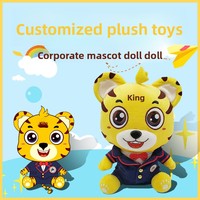 Jouets en peluche super doux personnalisés pour mascotte d'entreprise et poupées en peluche anime en coton biologique avec faible MOQ
