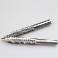 Forets en carbure HRA 91.5 pour perçage profond CNC, diamètre 3-13 mm, pointe conique, longueur étendue en pouces