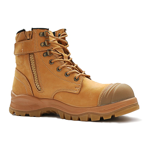 Chaussures de sécurité en cuir <span class=keywords><strong>nubuck</strong></span> véritable de haute qualité à bout en acier bottes de travail pour hommes qui travaillent - Product Image 1