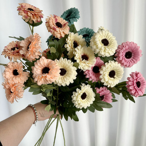 Bouquet de fleurs artificielles Cosmos, 4 têtes, fleurs en soie pour mariage, décoration de la maison, plantes - Product Image 4
