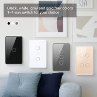Interruptor inteligente Tuya TYSH, proveedor de China, interruptor de hogar inteligente Tuya, lámpara de luz de pared Wifi, interruptor de módulo táctil que funciona con Alexa
