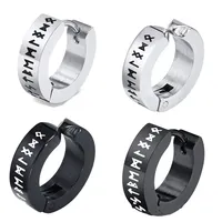 Boucles d'oreilles individuelles en acier inoxydable pour femmes et hommes, motif viking