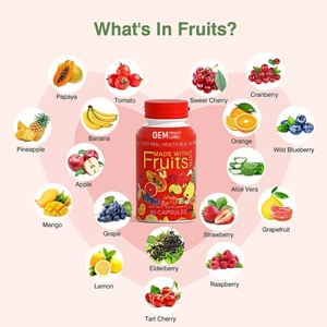 Paquete de 2 Cápsulas de Mezcla de Frutas y Verduras Secas Naturales, Suplemento Alimenticio Integral, Superalimentos para Adultos, Control de Energía, 90 Cápsulas - Product Image 2