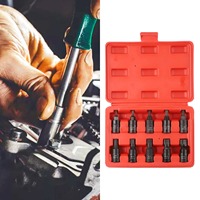 10 pièces clé à douille universelle 3/8 entraînement carré M4-M16 clé à douille ensemble Kit d'outils pour Automobile réparation clé outils manuels