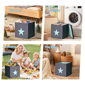 Bé Phòng Tổ Chức Có Thể Gập Lại Kid Lưu Trữ Hộp Bé Đồ Chơi Lưu Trữ In Có Thể Gập Lại Lưu Trữ Cube Vải Đóng Mở Hộp Lưu Trữ - Product Image 4