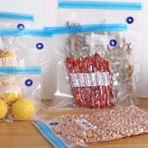Sacs sous vide réutilisables avec valve d'air pour conserver les aliments, sac à fermeture éclair sous vide pour aliments, emballage alimentaire en PE, sac à sandwich sécurisé, thermoscellage QH-Z - Product Image 2