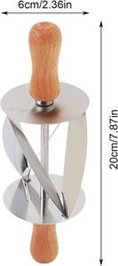 Meilleures ventes de produits ménagers 2026 : Coupe-pâte à croissants avec manche en bois - Product Image 4