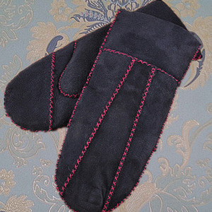 2025 Offre Spéciale mode Logo personnalisé impression broderie adulte Snowboard hiver chaud Jacquard en peau <span class=keywords><strong>de</strong></span> mouton <span class=keywords><strong>fourrure</strong></span> cuir mitaines - Product Image 4