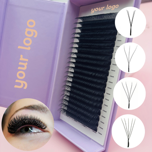 Extensions de <span class=keywords><strong>cils</strong></span> individuels en éventail préfabriqués, forme W V étroite, effet naturel doux mat et dense, épaisseur 0.07, pour marque privée (<span class=keywords><strong>Cils</strong></span> 3D <span class=keywords><strong>4D</strong></span> 5D) - Product Image 3