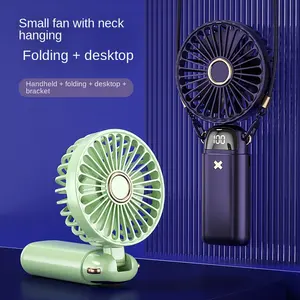 2024 nuovo ventilatore portatile usb mini studente portatile piccolo ventilatore digitale pieghevole aromaterapia piccolo ventilatore elettrico