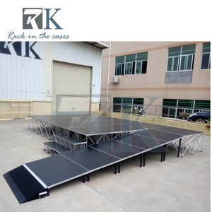 Escenario Portátil de Aluminio, Escenario Móvil Ligero, Kit de Escenario de Fácil y Rápido Montaje con Rampas - Product Image 6