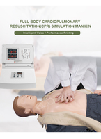 Maniquí de RCP para Adultos, Modelo 480, Simulador de ACLS, Totalmente Automático, de PVC, para Entrenamiento de RCP, Suministros de la Cruz Roja
