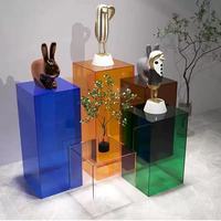 Vitrine de présentation en acrylique transparente sur pied, présentoir en acrylique pour sacs à chaussures pour vitrine de magasin
