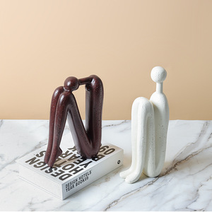 Back-to-Back Stick man Skulptur Metall Buchs tützen 2-teilige Art Decor Home Decor - Product Image 4