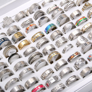 Bague unisexe tendance, vente en gros de bagues en acier inoxydable à styles variés et à prix abordable - Product Image 6