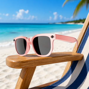 Gafas <span class=keywords><strong>de</strong></span> Sol Inteligentes SANVNET 2026 H03 con Cámara <span class=keywords><strong>de</strong></span> 8MP, Video <span class=keywords><strong>de</strong></span> 1200P, Antivibración, Micrófonos Duales, Traducción por IA, Resistentes al Agua IPX-4, Táctiles - Product Image 1
