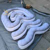 Modèle de poisson gonflable personnalisé mignon pour la décoration de fête sur le thème des dessins animés, ballon de poisson gonflable en tissu Oxford avec souffleur