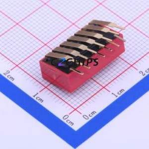 DA-07RP DIP Switch Through hole Component (THT) Switch Flat Toggle, Raised Type Single Pole Single Throw 7 PC Pin - Product Image 2