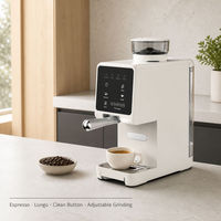 Machine à expresso semi-automatique avec moulin intégré, écran tactile programmable, pour la maison et l'hôtel