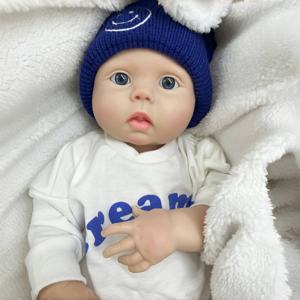 Прямая поставка с завода 22-дюймовая сплошная силиконовая кукла для малышей, водонепроницаемая кукла для новорожденных девочек, Реборн, силиконовая Детская кукла - Product Image 1