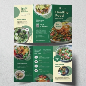 Menú Tríptico Personalizado al por Mayor, Impresión a Todo Color, para Cafetería, Frutería, Restaurante - Product Image 2