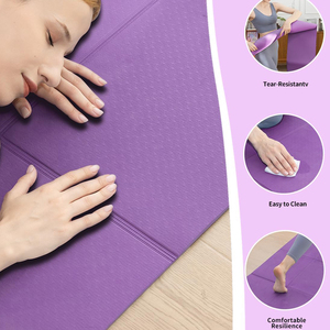 Không Trượt Có Thể Gập Lại TPE Yoga Thảm Nhà Tập Thể Dục Phòng Tập Thể Dục Tập Thể Dục Pilates Tập Thể Dục Mat 6Mm Độ Dày Cho Người Đàn Ông Phụ Nữ - Product Image 3