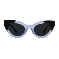 Lunettes de soleil double couleur œil de chat à la mode, célèbres lunettes de soleil UV400