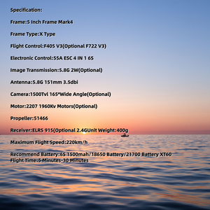 Drone Fpv 5 pouces avec caméra CADDX <span class=keywords><strong>H2</strong></span> Drone de course <span class=keywords><strong>Vitesse</strong></span> de vol maximale 150 km/h Distance de vol de 15km - Product Image 5