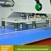 Mesin Press Transfer Panas Hidrolik Otomatis Dua Stasiun untuk Aplikasi Pakaian, Kaos, Spanduk, dan Rhinestone 110-220V