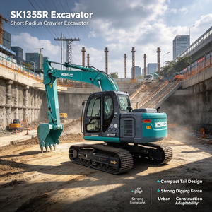 2024 Gebrauchter Kobelco SK135SR 14 Tonnen Kurzradius-Raupenbagger 73 kW 0,5 M3 Schaufel Dozerblatt Baumaschine - Product Image 1