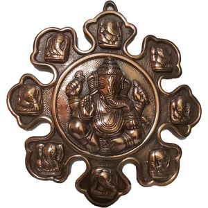 PARIJAT artisanat beau seigneur Ganesha pièce maîtresse tenture murale en métal pour la décoration intérieure porte principale décoration d'entrée pour les cadeaux - Product Image 1
